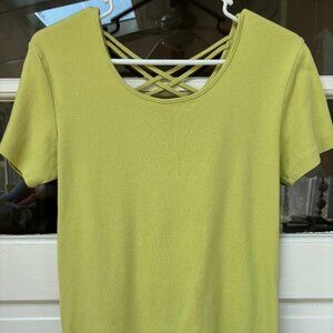 Jason Maxwell Lime Short Sleeve Top M